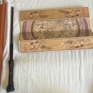 Harry Potter’s Wand with Map and box from Universal Studios Hollywood.